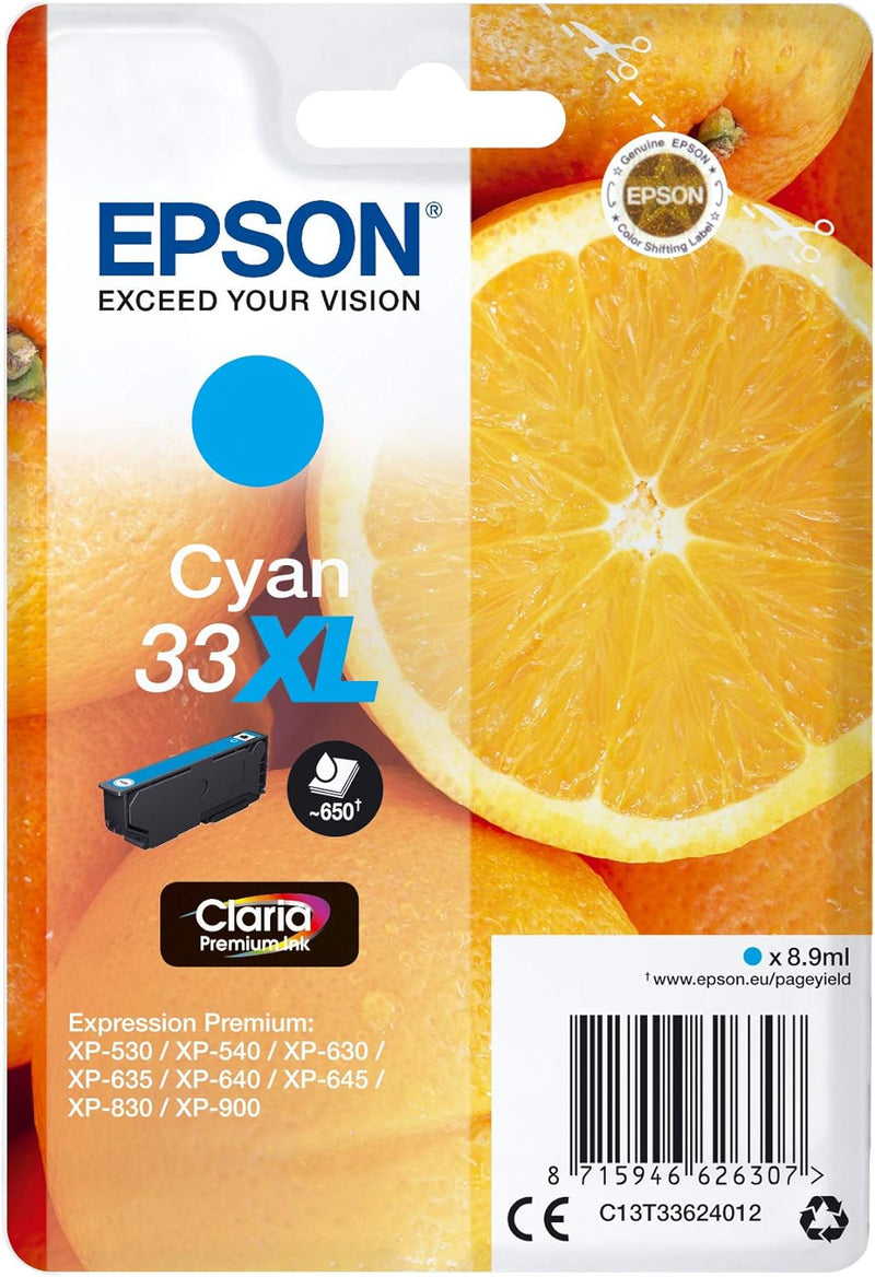 Cartuccia Originale Epson 33 XL Ciano