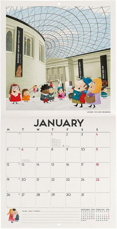 Calendario da Parete 12 Mesi Legami con Planner Annuale 2026 London 18 x 18 cm