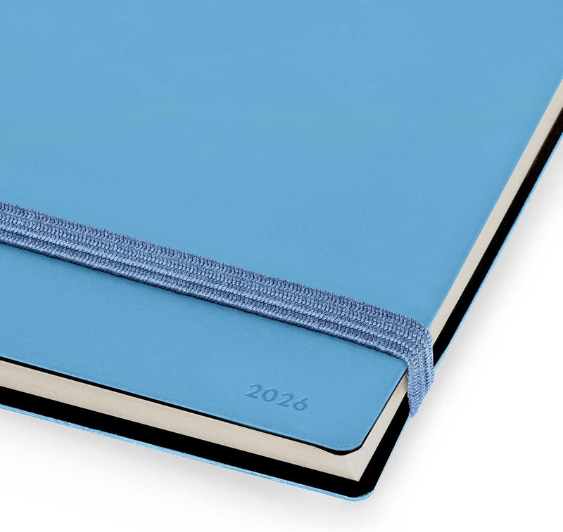 Agenda 13 Mesi Legami Settimanale Orizzontale ad Album 2026 Retro Blue con Chiusura ad Elastico