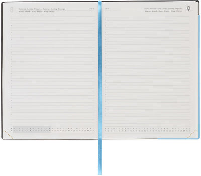 Agenda 12 Mesi Legami Giornaliera Large 2026 Retro Blue con Chiusura ad Elastico