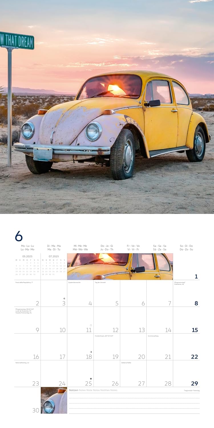 Calendario 2025 Volkswagen 30 x 30 cm