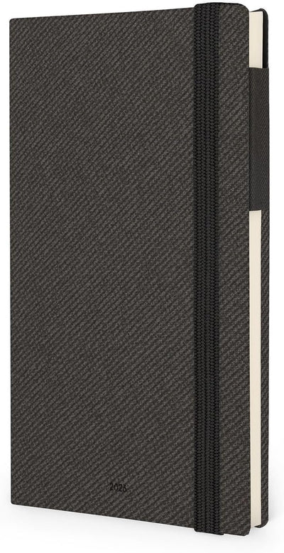 Agenda 12 Mesi Legami Settimanale Medium con Notebook 2026 Deep Graphite con Chiusura ad Elastico