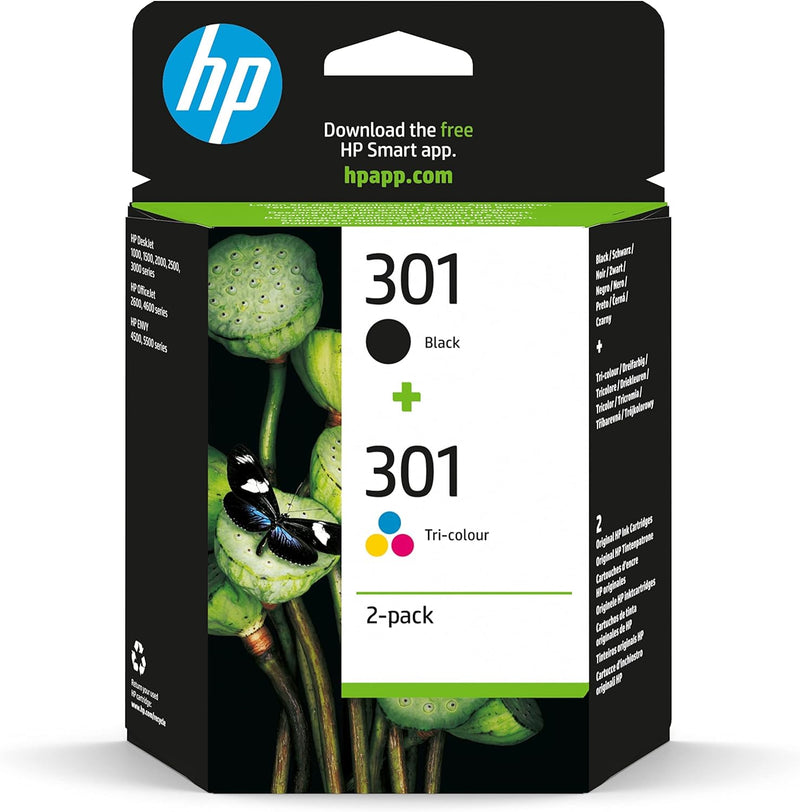 Combopack Cartucce Originali HP 301 Nero + Tri-Color