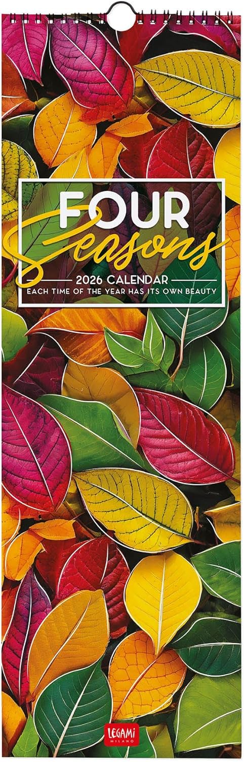 Calendario da Parete 12 Mesi Legami con Planner Annuale 2026 4 Seasons 16 x 49 cm