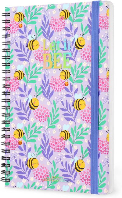 Agenda 12 Mesi Legami Settimanale Spiralata Large 2026 Bee con Chiusura ad Elastico