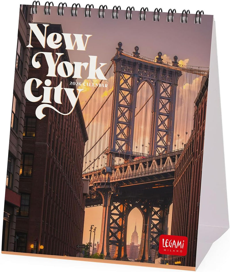 Calendario da Tavolo 12 Mesi Legami con Planner Annuale 2026 New York 12 x 14,5 cm