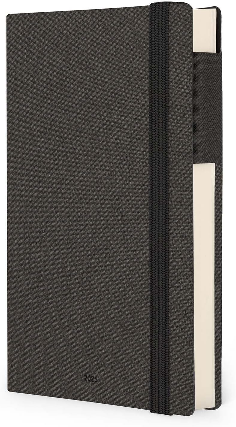 Agenda 12 Mesi Legami Giornaliera Medium 2026 Deep Graphite con Chiusura ad Elastico