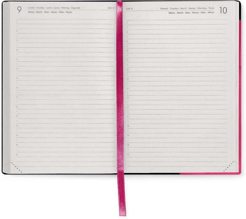 Agenda 12 Mesi Legami Giornaliera Medium 2026 Raspberry con Chiusura ad Elastico