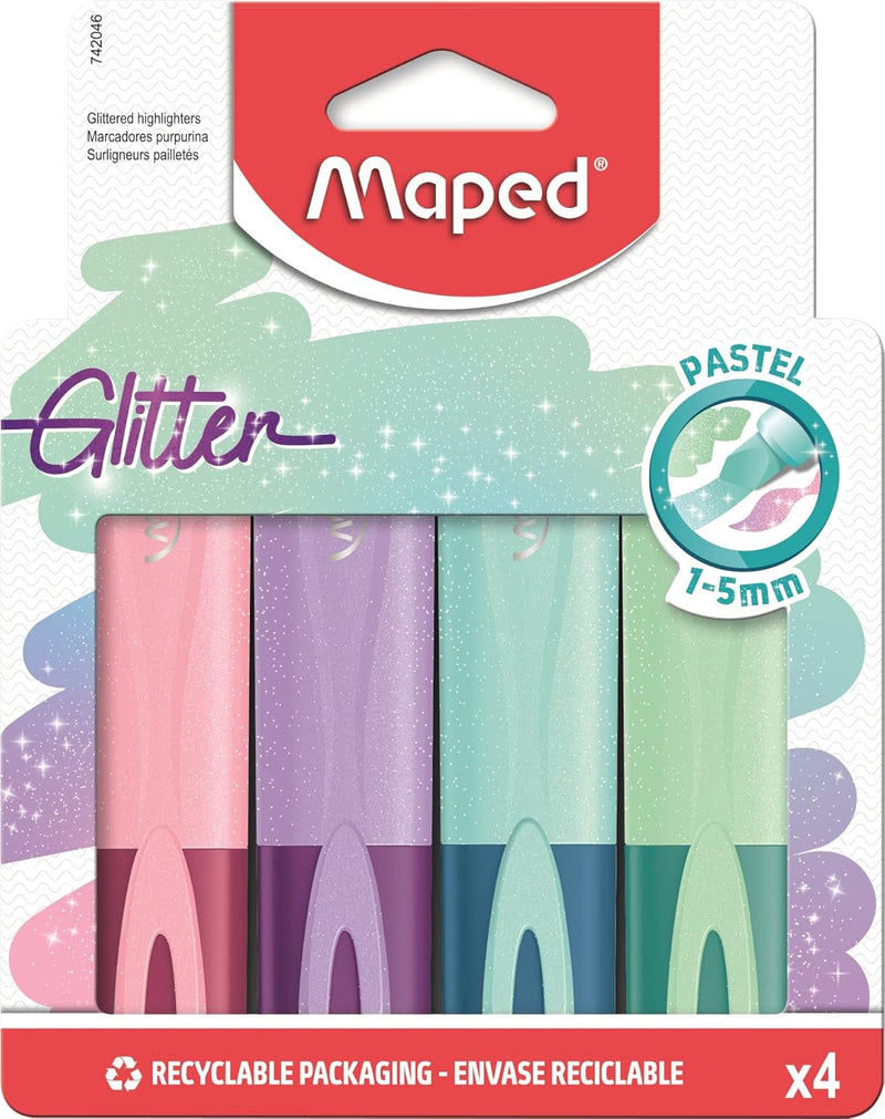 Evidenziatori Maped Glitterati - 4 pezzi