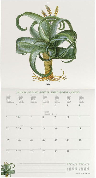 Calendario da Parete 12 Mesi Legami con Planner Annuale 2026 Herbarium 30 x 29 cm