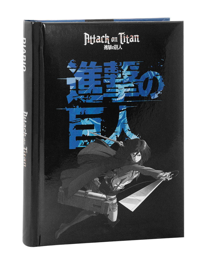 Diario Super 12 Mesi 2024 Medium Blu Attack on Titan