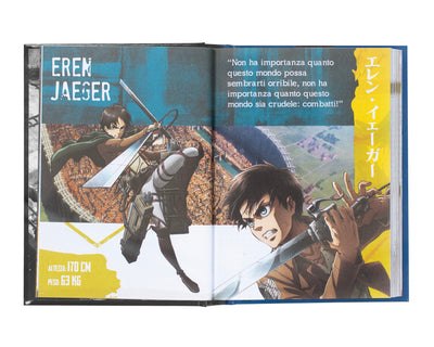 Diario Super 12 Mesi 2024 Medium Blu Attack on Titan