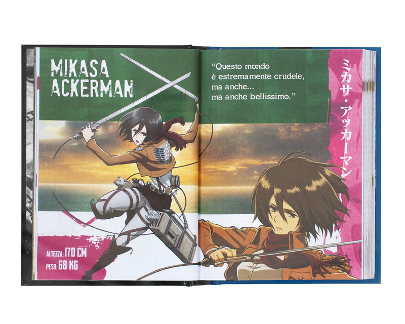 Diario Super 12 Mesi 2024 Medium Blu Attack on Titan