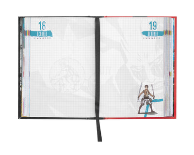 Diario Super 12 Mesi 2024 Medium Red Attack on Titan