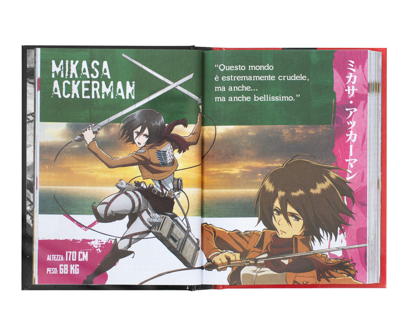 Diario Super 12 Mesi 2024 Medium Red Attack on Titan