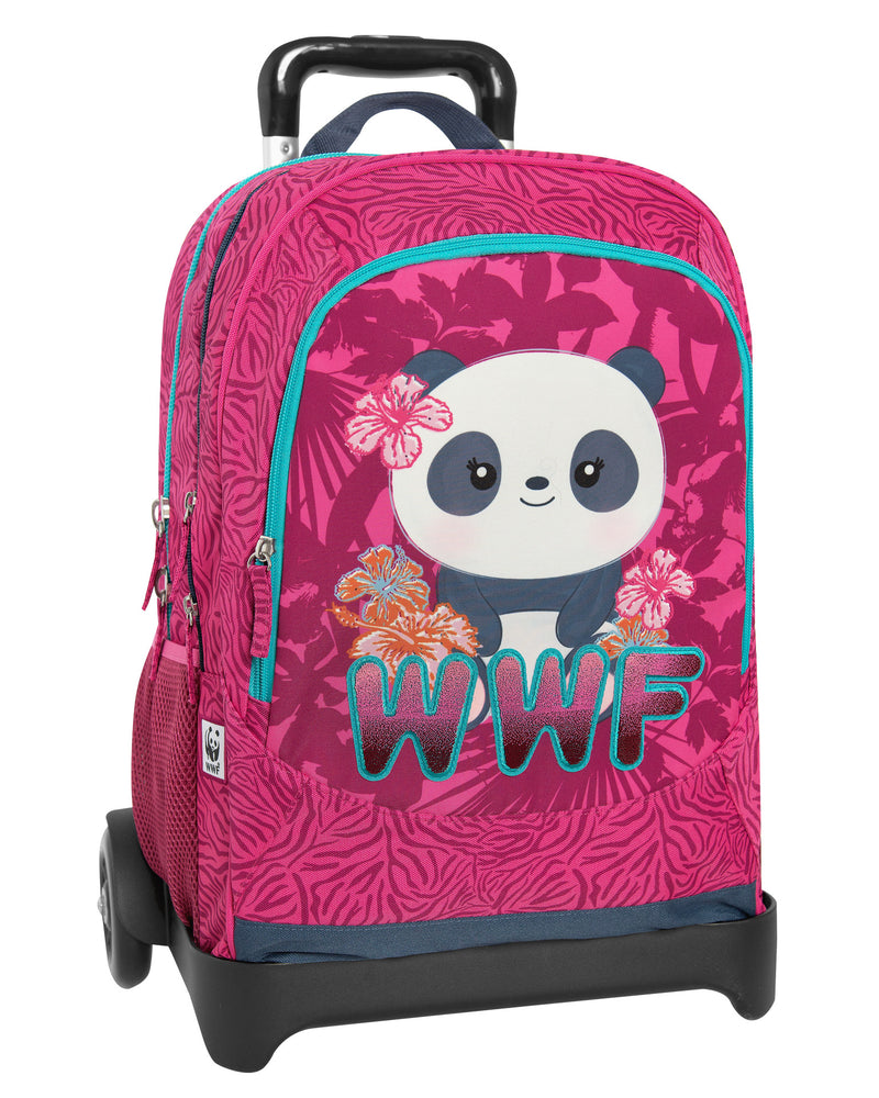 Zaino Organizzato Trolley Staccabile WWF Illustrato Panda