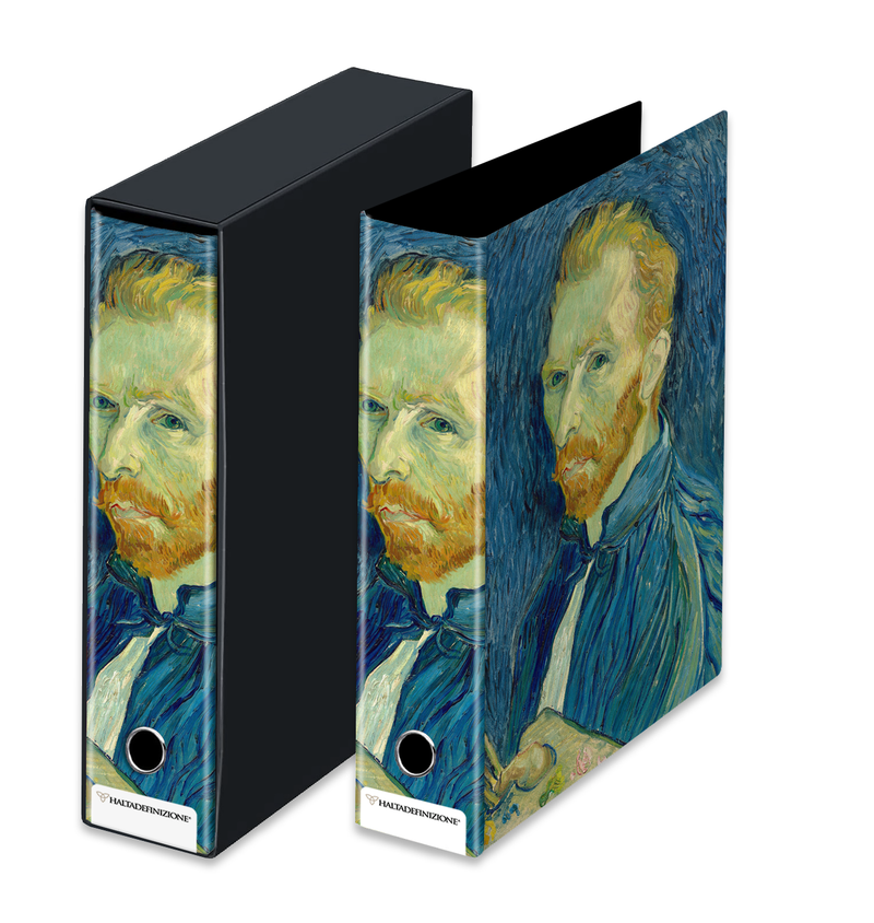 Raccoglitore ad Anelli con Custodia Autoritratto Van Gogh / Dorso 8 cm