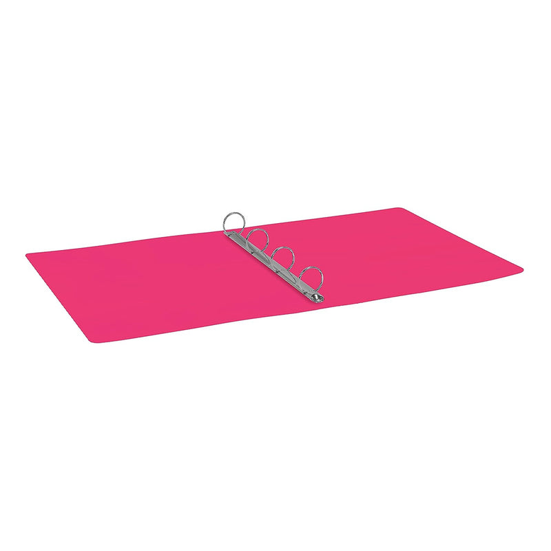 Copertina 4 Anelli Fluo Favorit in PPL 22 x 30 cm / Dorso 30 mm / Rosa