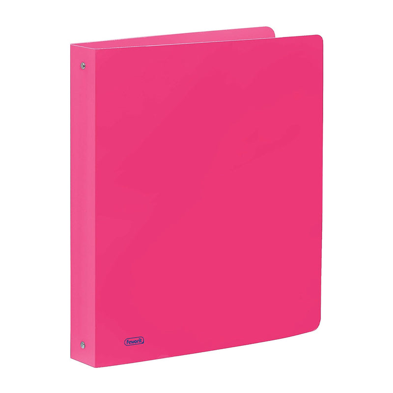 Copertina 4 Anelli Fluo Favorit in PPL 22 x 30 cm / Dorso 30 mm / Rosa