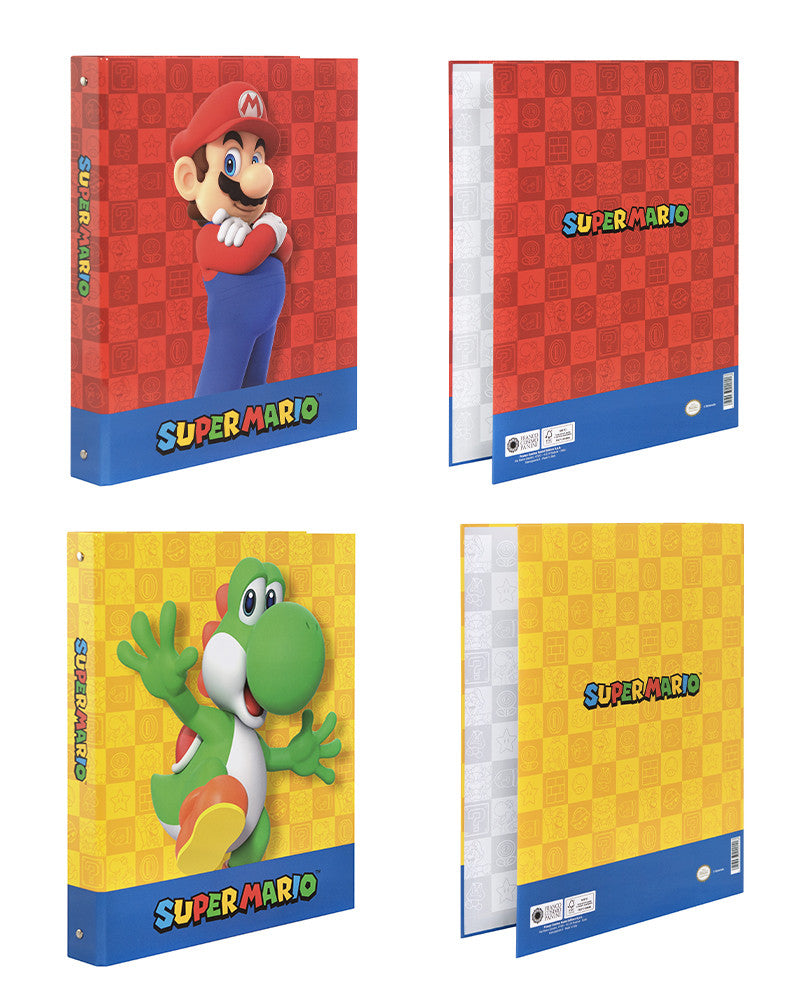 Copertina Anelli Maxi Extra Supermario / Dorso 3 cm / Fantasie Assortite