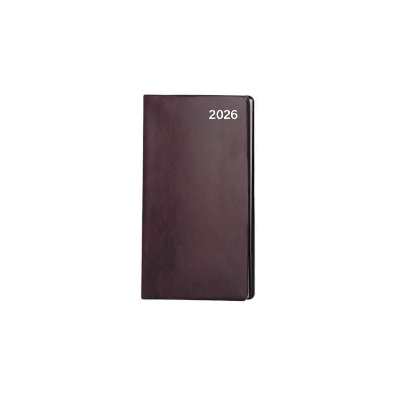 Agenda 12 Mesi Mensile Intercambiabile Intempo Weekly Pattern 2026 a Fisarmonica Bordeaux 7 x 14 cm