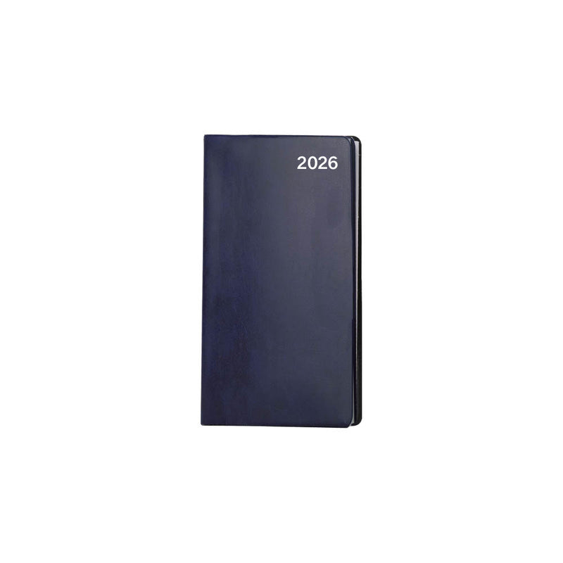 Agenda 12 Mesi Mensile Intercambiabile Intempo Weekly Pattern 2026 a Fisarmonica Blu 7 x 14 cm
