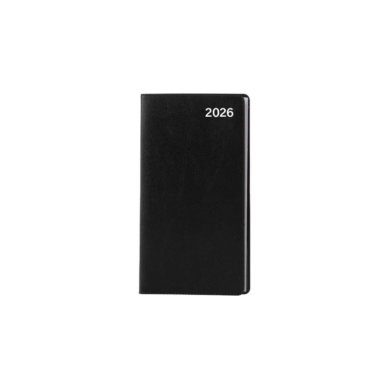 Agenda 12 Mesi Mensile Intercambiabile Intempo Weekly Pattern 2026 a Fisarmonica Nero 7 x 14 cm