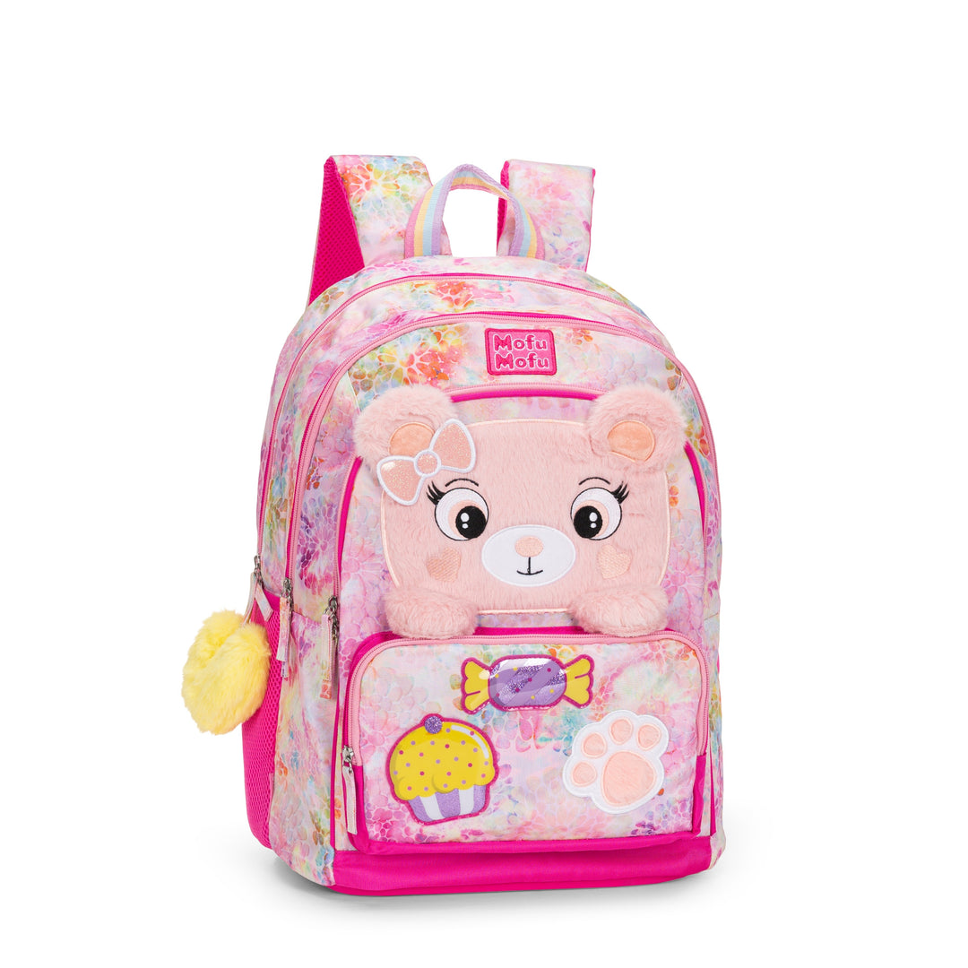 ISAOA Zaino Bimba Con Elefanti Rosa/blu/marrone, Con Cinghia Toracica, Leggero, 25x15x30 Cm - Mini Zaino Per Bambini - 4