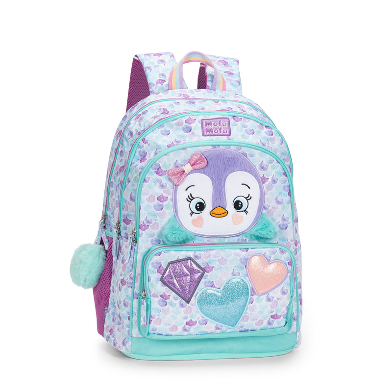 Zaino Scuola Organizzato Pinguino Mofumofu