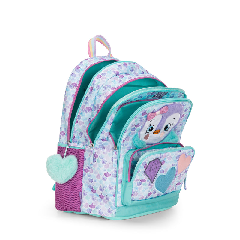 Zaino Scuola Organizzato Pinguino Mofumofu