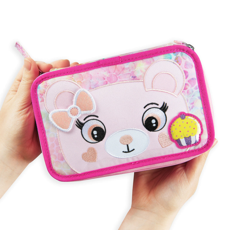 Astuccio 3 Zip Orso Mofumofu