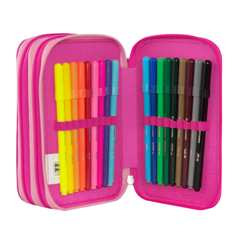 Astuccio 3 Zip Orso Mofumofu