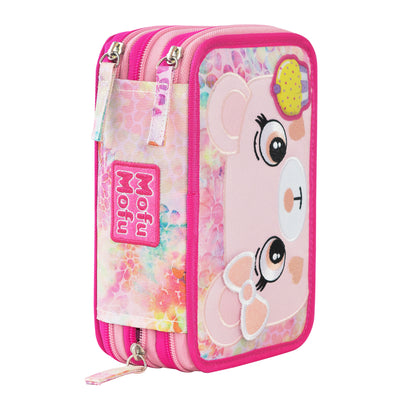 Astuccio 3 Zip Orso Mofumofu
