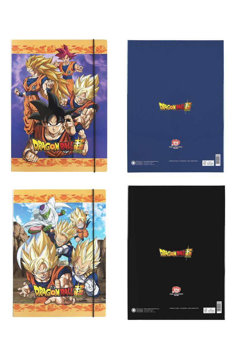 Cartella 3 Lembi Dragon Ball Super / Fantasie Assortite