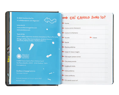 Diario 16 Mesi 25/26 Medium Scomix Black