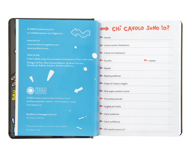 Diario 16 Mesi 25/26 Medium Scomix Black