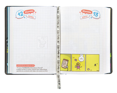 Diario 16 Mesi 25/26 Medium Scomix Black
