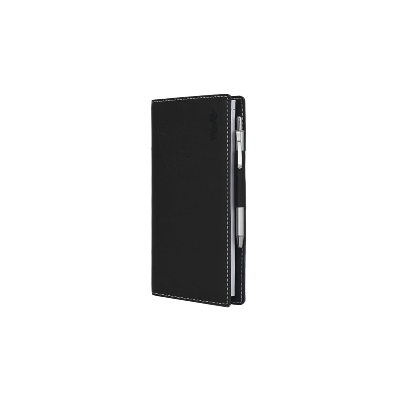 Agenda 12 Mesi Settimanale Intempo Weekly Skin 2026 Intercambiabile in Similpelle Nero 16 x 8 cm