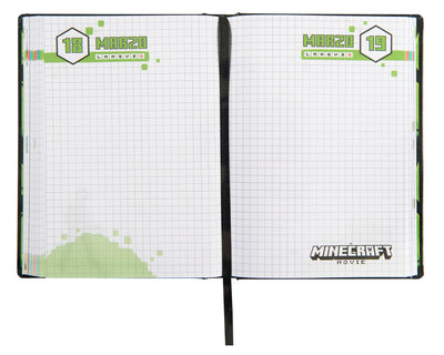 Diario 12 Mesi 25/26 Standard Non Datato Pixel Nero Minecraft Movie