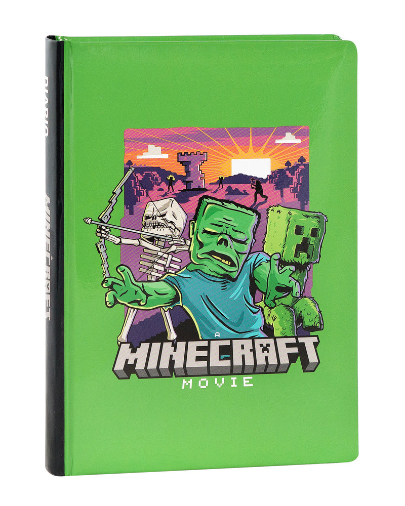 Diario 12 Mesi 25/26 Standard Verde Non Datato Minecraft Movie