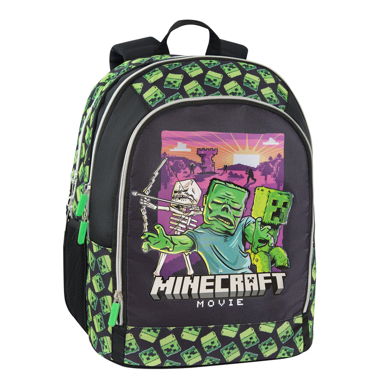 Zaino Scuola Organizzato Minecraft Movie