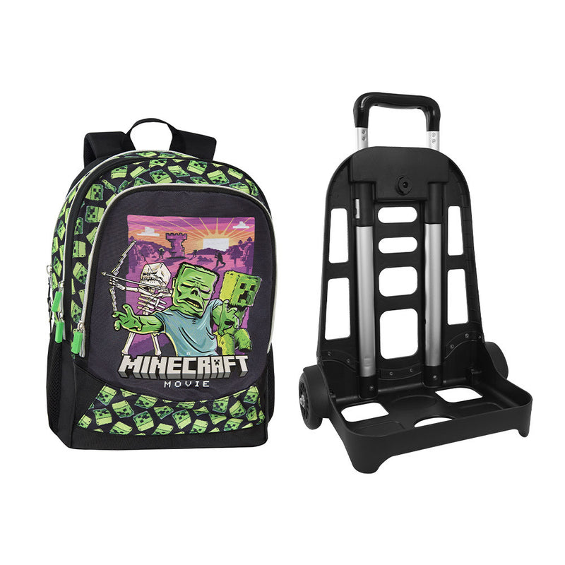 Zaino Organizzato Trolley Staccabile Minecraft Movie