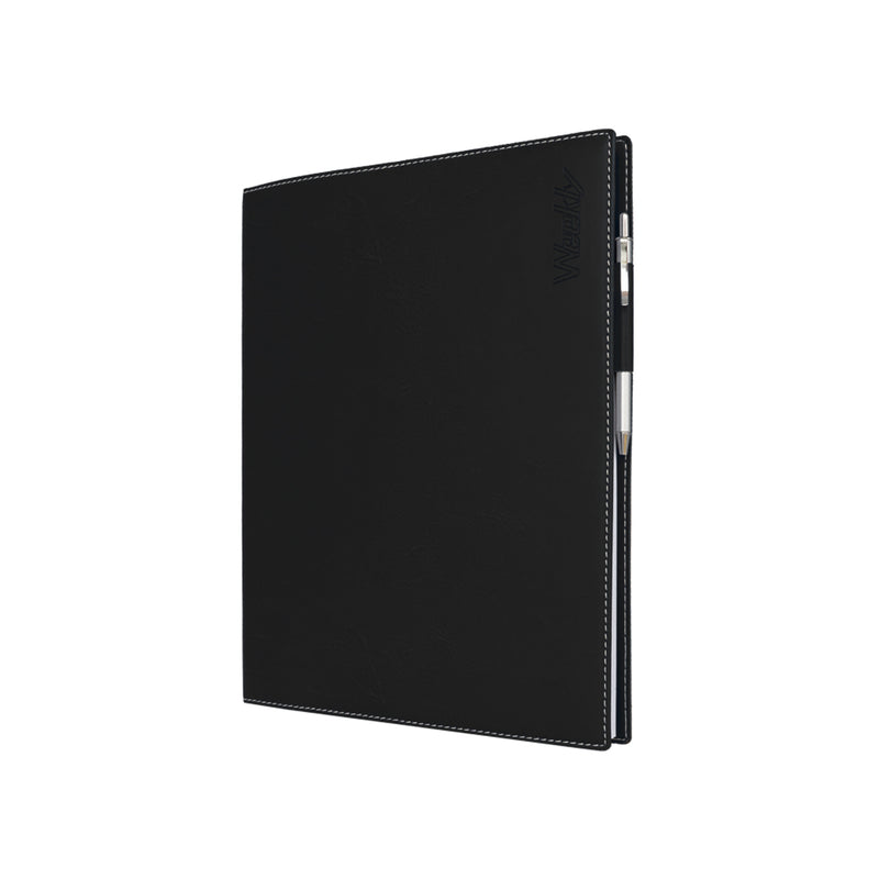 Agenda 12 Mesi Settimanale Intempo Weekly Skin 2026 Intercambiabile in Similpelle Nero 17 x 24 cm