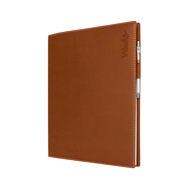 Agenda 12 Mesi Settimanale Intempo Weekly Skin 2026 Intercambiabile in Similpelle Beige 21 x 26 cm