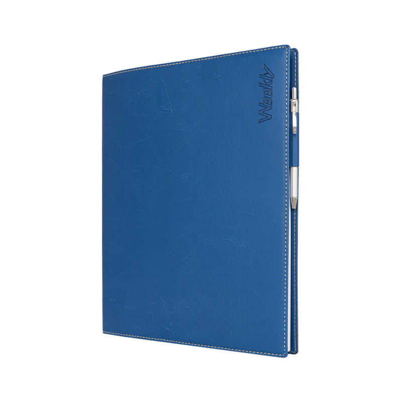 Agenda 12 Mesi Settimanale Intempo Weekly Skin 2026 Intercambiabile in Similpelle Blu 21 x 26 cm