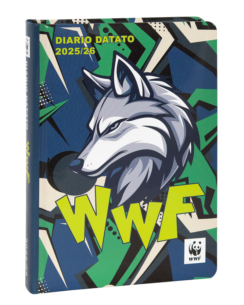 Diario 12 Mesi 25/26 Standard Lupo WWF Illustrato