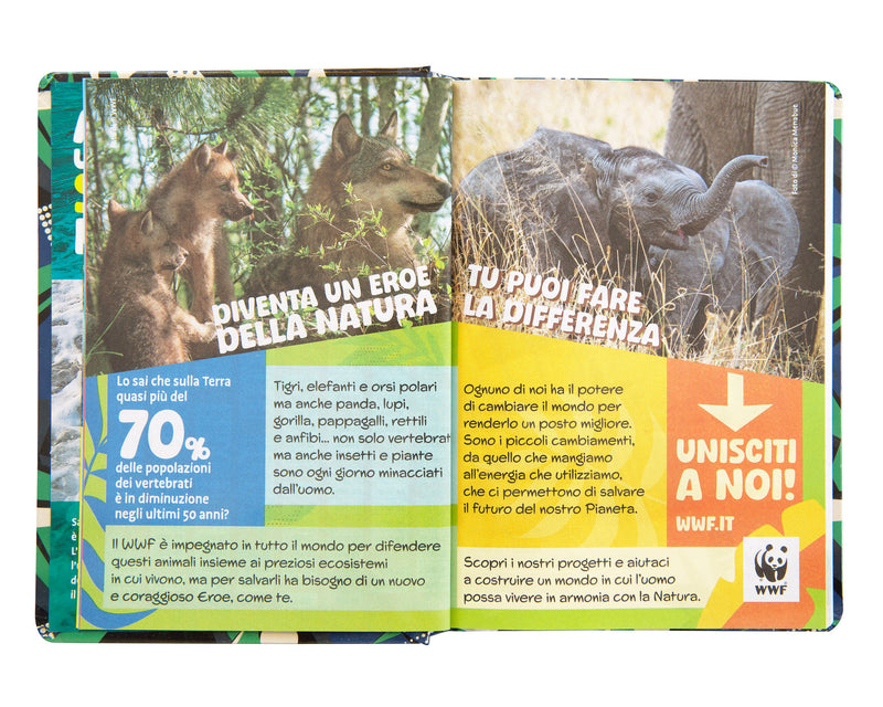 Diario 12 Mesi 25/26 Standard Lupo WWF Illustrato