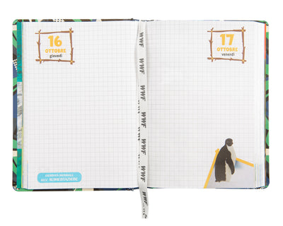 Diario 12 Mesi 25/26 Standard Lupo WWF Illustrato