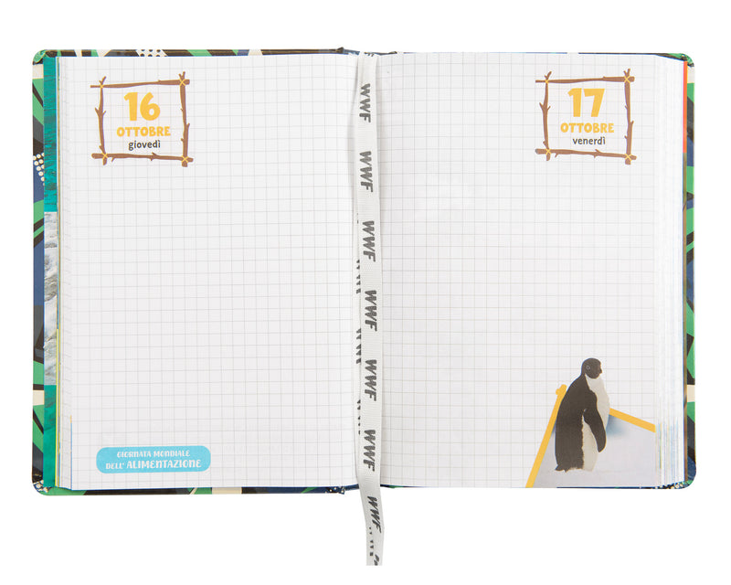 Diario 12 Mesi 25/26 Standard Lupo WWF Illustrato