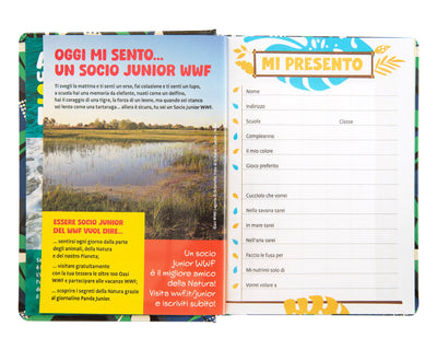 Diario 12 Mesi 25/26 Standard Lupo WWF Illustrato